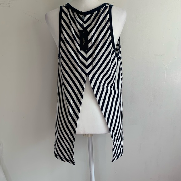 Rag & Bone Split Back Nautical Striped Scoop Neck Tank 🥳Host Pick🛍🤟🏼🚀🌴🌹 - Picture 2 of 8
